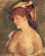 Edouard Manet Blond Woman with Bare Breasts oil on canvas